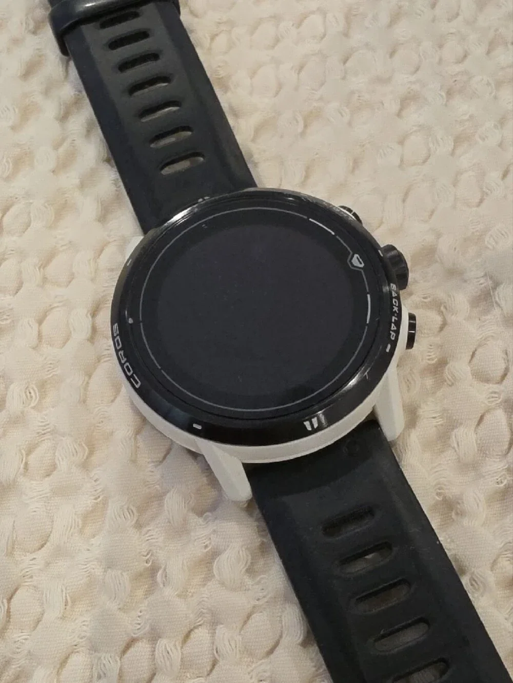 Coro APEX Pro Smartwatch in White with Black Band